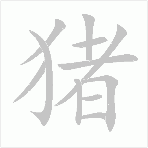 猪的笔顺